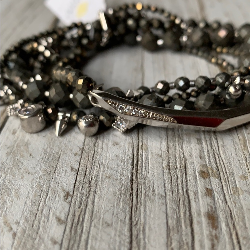 Kendra Scott Supak Pyrite Stacking Bracelets NEW - Picture 3 of 14